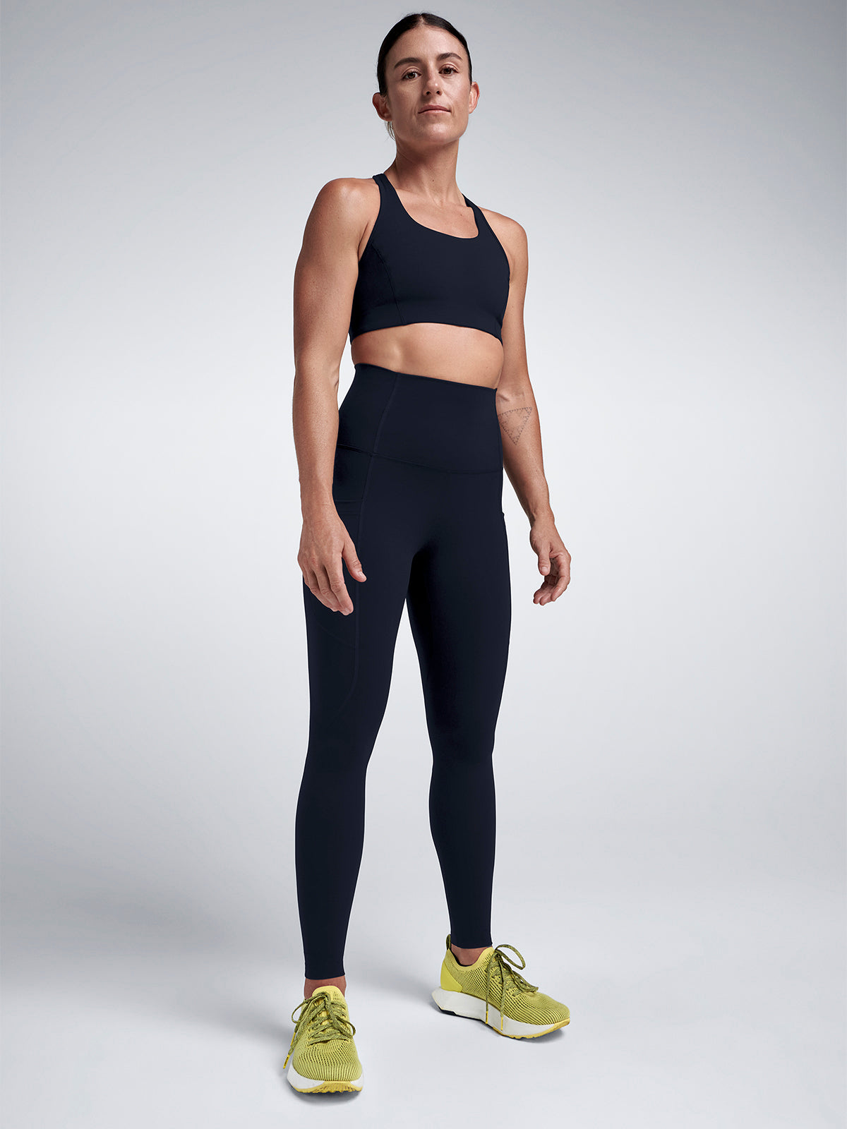 Womens fatal attraction recycled black sports bra 1