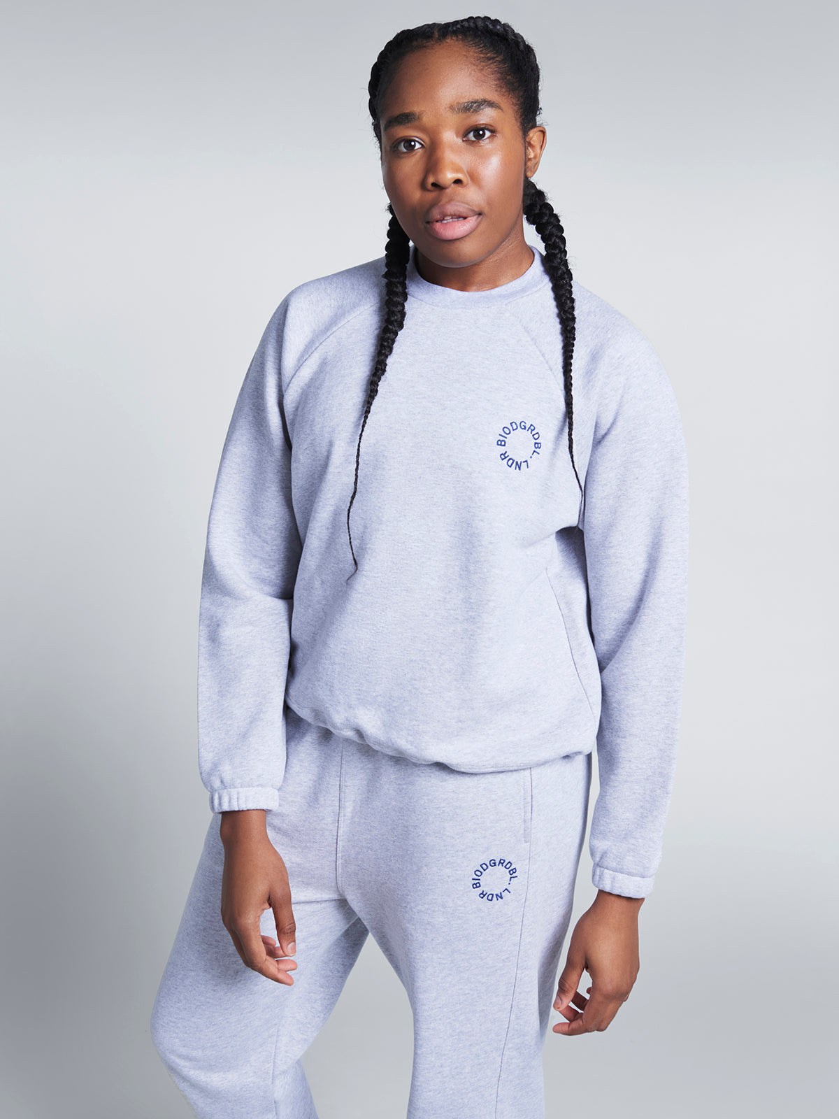 Womens danny zuko light grey crew neck jumper 1
