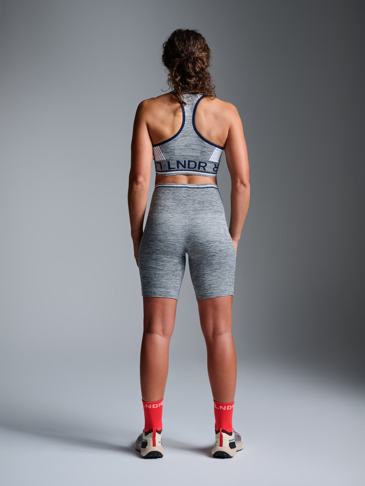 CHISEL MELANGE 8" Bike Short Grey Marl