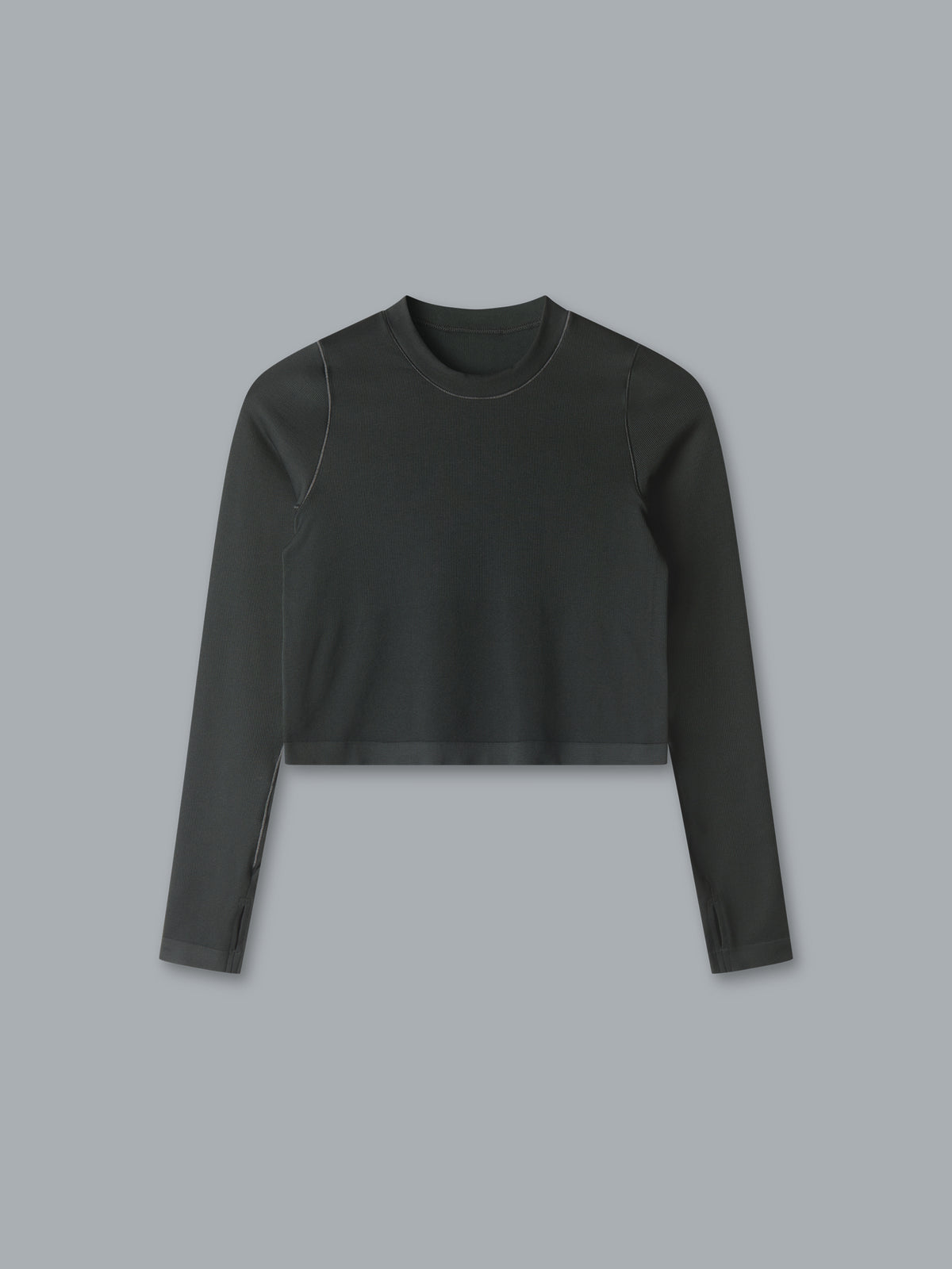 POWER CROP Long Sleeve Top Olive