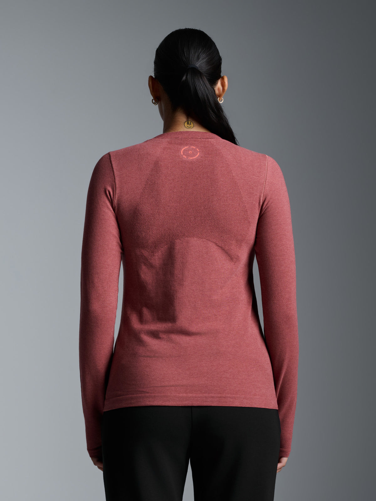 HERE TODAY MELANGE Long Sleeve Tee Earth Marl