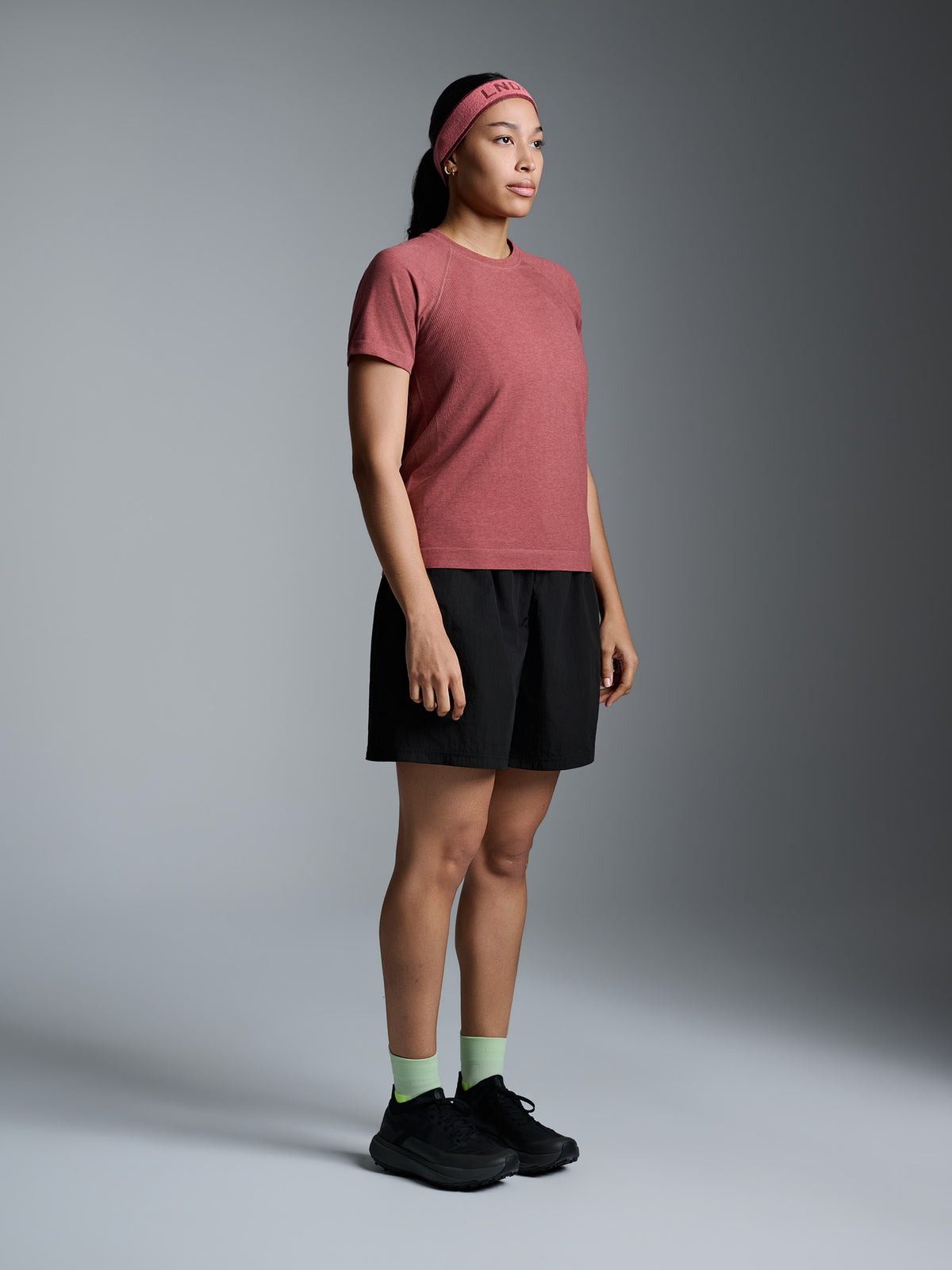 HERE TODAY MELANGE Short Sleeve Tee Earth Marl