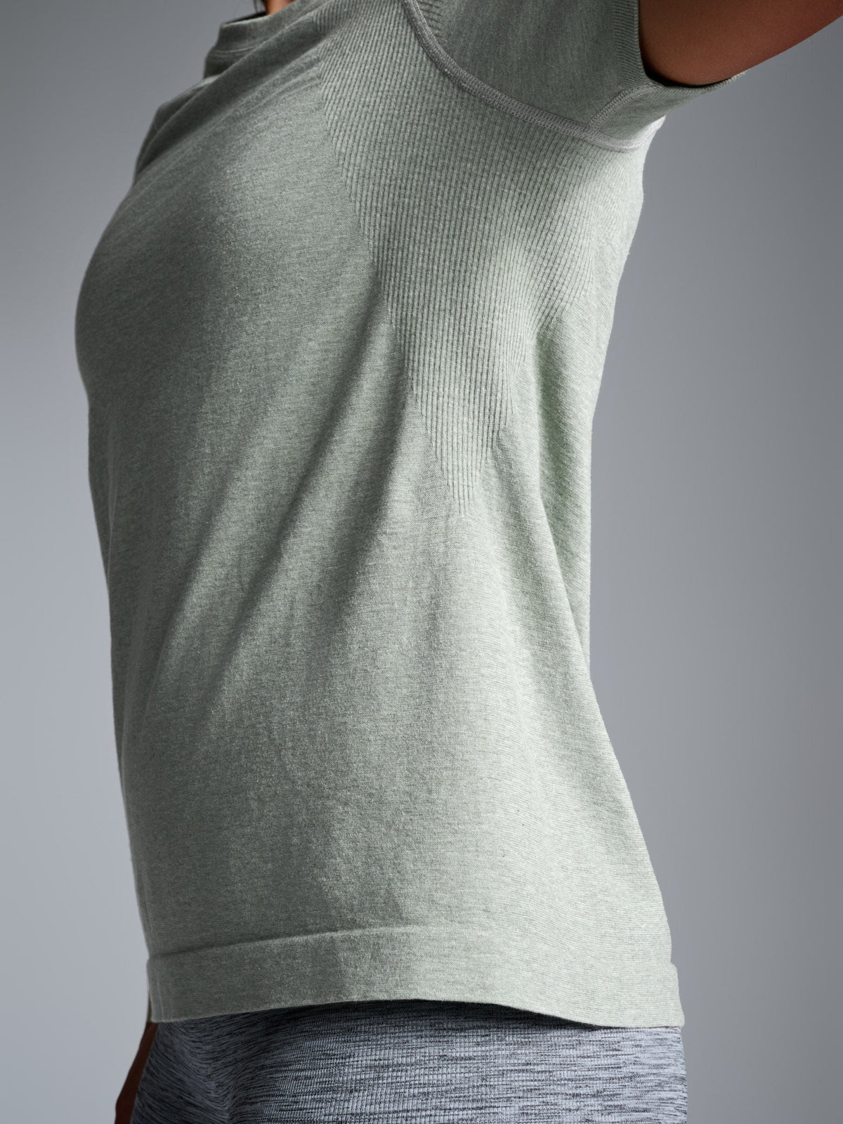 HERE TODAY MELANGE Short Sleeve Tee Sage Marl